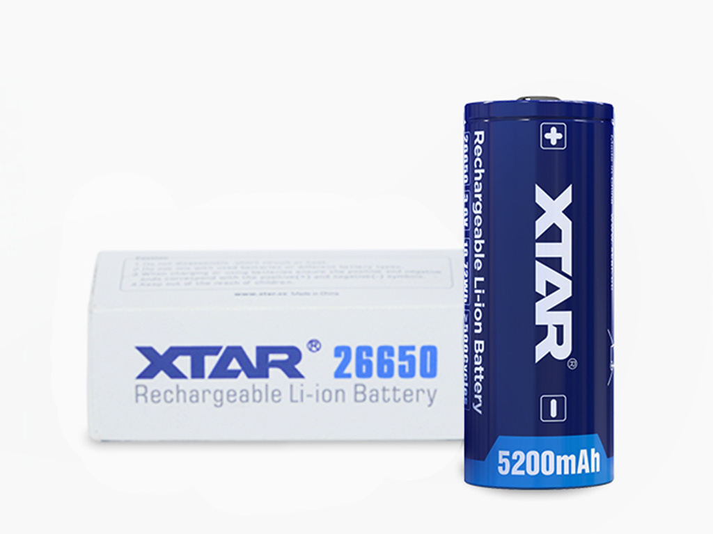 Xtar 26650 5200mAh 3,6V - 3,7V zabezpieczony ( PCB ) Xtar 26650 5200mAh 3,6V - 3,7V zabezpieczony ( PCB )