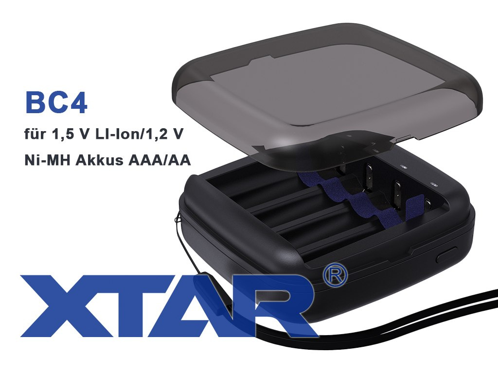 Xtar BC4 - Ładowarka do akumulatorów AA i AAA 1,5V i 1,2V Xtar BC4 - Ładowarka do akumulatorów AA i AAA 1,5V i 1,2V