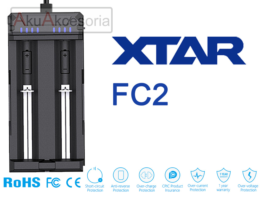 Xtar FC2 ładowarka do akumulatorów Li-ion oraz NiMh
