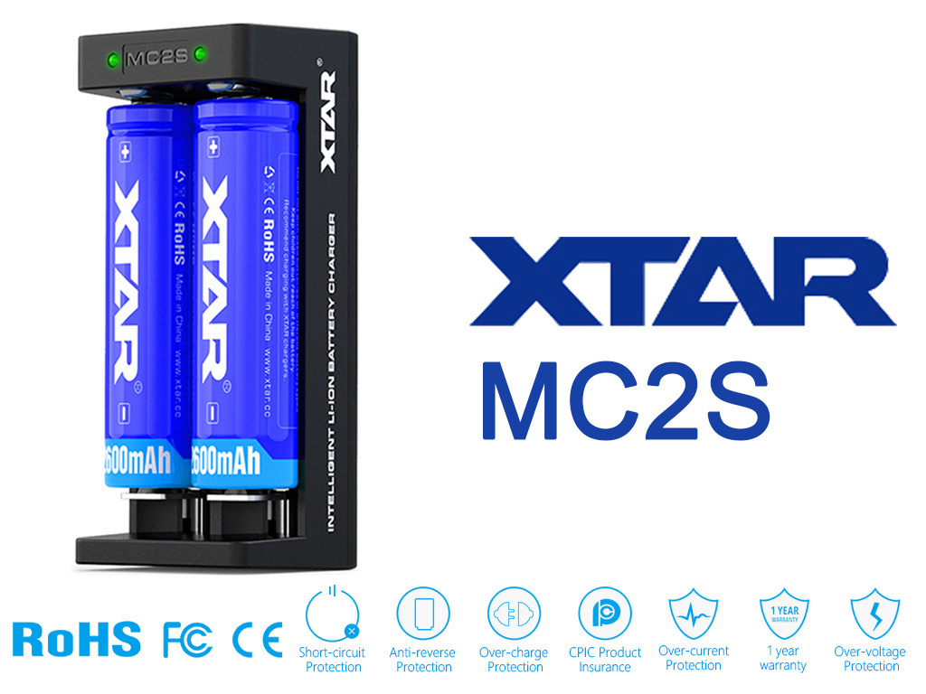 Xtar MC2S 2-kanałowa ładowarka USB do akumulatorków Li-ion Xtar MC2S 2-kanałowa ładowarka USB do akumulatorków Li-ion