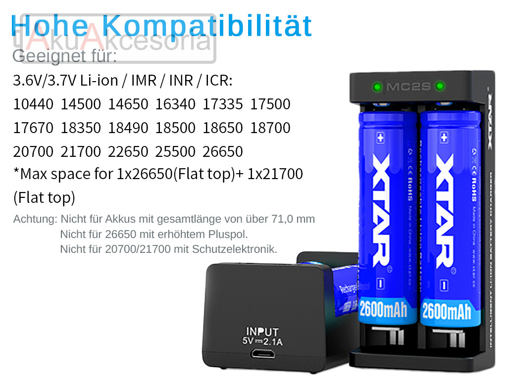 Xtar MC2S 2-kanałowa ładowarka USB do akumulatorków Li-ion