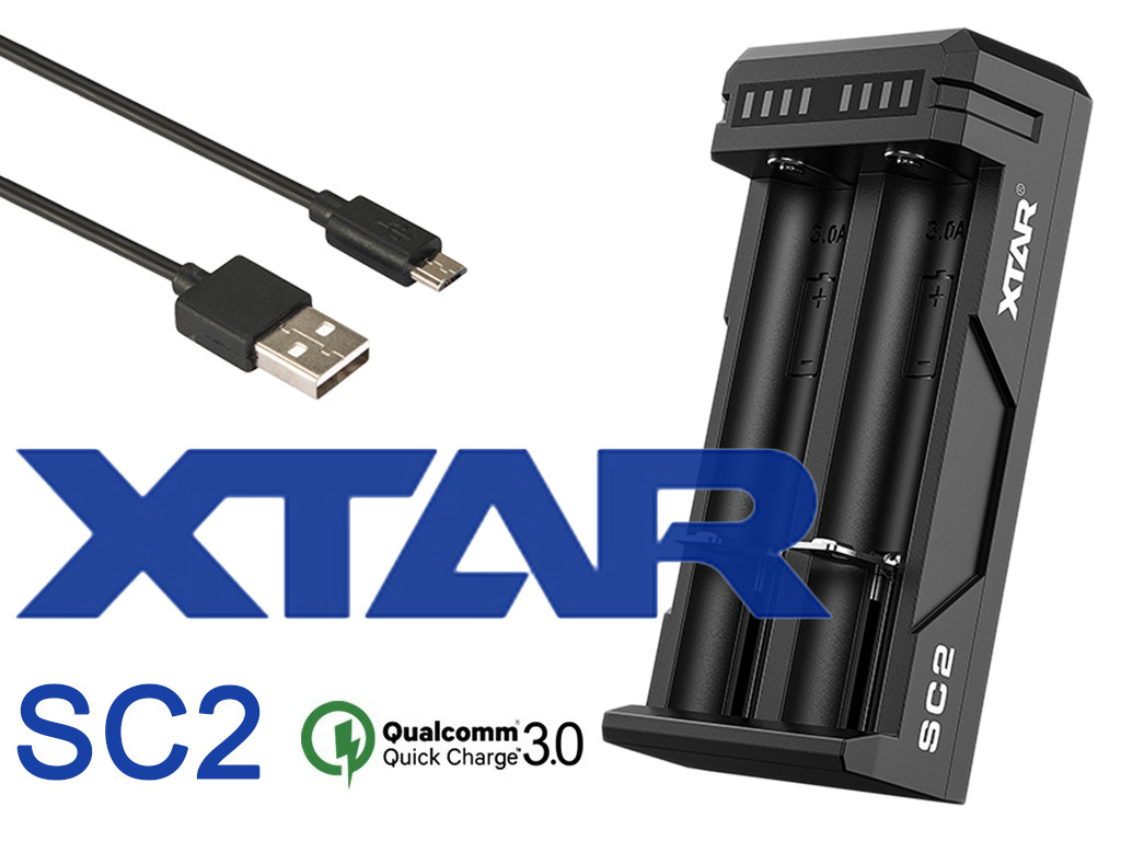Xtar SC2 szybka ładowarka QC 3.0 do akumulatorów Li-ion Xtar SC2 szybka ładowarka QC 3.0 do akumulatorów Li-ion