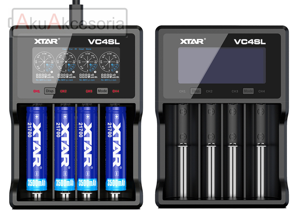 Xtar VC4SL QC3.0 ładowarka do akumulatorów Li-ion i Ni-MH