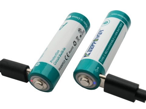 Keeppower 14500 - 1300mAh akumulator Li-ion 3,6V - 3,7V z USB - C