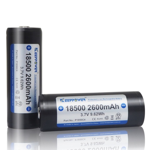 Keeppower 18500 - 2600mAh 3,6V - 3,7V zabezpieczony (PCB) Keeppower 18500 - 2600mAh 3,6V - 3,7V zabezpieczony (PCB)