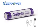 Keeppower 18650 - 3500mAh 3,6 - 3,7V z gniazdem USB - C