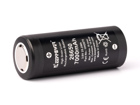 Keeppower 26650 7000mAh Akumulator Li-ion 3,6V - 3,7V