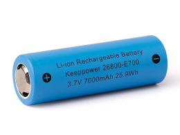 Keeppower 26800 E700 z akumulatorem li-ion 7000mAh 3,6V-3,7V prąd rozładowania 12 A (stały)
