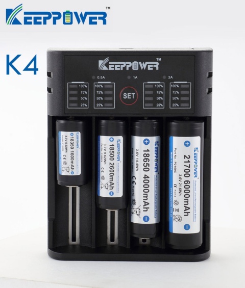 Keeppower K4 Ładowarka do akumulatorów Li-ion i Ni-MH Keeppower K4 Ładowarka do akumulatorów Li-ion i Ni-MH