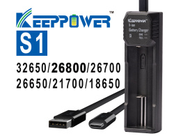 Keeppower S1 Ładowarka do akumulatorów Li-Ion 18650–32650 2A 26800 z PCB i bez PCB
