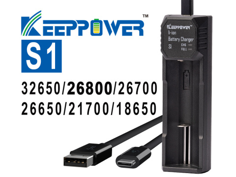 Keeppower S1 Ładowarka do akumulatorów Li-Ion 18650–32650 2A 26800 z PCB i bez PCB Keeppower S1 Ładowarka do akumulatorów Li-Ion 18650–32650 2A 26800 z PCB i bez PCB