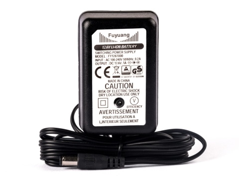 Ładowarka Zasilacz Fuyuang 10,8V - 11,1V (12,6V) 3S li-ion 1A z wtyczką DC (5,5mm - 2,1mm) Ładowarka Zasilacz Fuyuang 10,8V - 11,1V (12,6V) 3S li-ion 1A z wtyczką DC (5,5mm - 2,1mm)