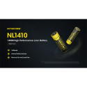 Nitecore Akumulator 14500 - 1000mAh 3,6V - 3,7V NL1410