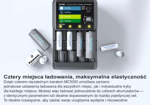 SkyRC MC5000 Profesjonalna ładowarka do akumulatorów cylindrycznych