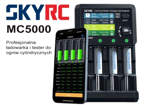 SkyRC MC5000 Profesjonalna ładowarka do akumulatorów cylindrycznych