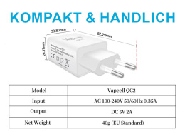 Szybka ładowarka sieciowa zasilacz 2x USB szybkie ładowanie QC 2