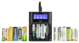 XTAR L4 Pro – ładowarka z LCD, funkcja odświeżania i rozładowywania akumulatorów Li-Ion/NiMH AA/AAA
