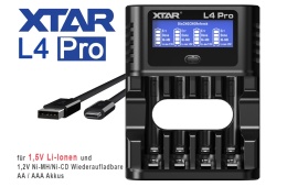 XTAR L4 Pro – ładowarka z LCD, funkcja odświeżania i rozładowywania akumulatorów Li-Ion/NiMH AA/AAA