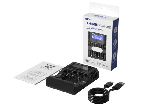 XTAR L4 Pro – ładowarka z LCD, funkcja odświeżania i rozładowywania akumulatorów Li-Ion/NiMH AA/AAA XTAR L4 Pro – ładowarka z LCD, funkcja odświeżania i rozładowywania akumulatorów Li-Ion/NiMH AA/AAA