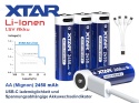 Xtar 4 Akumulatory AA R6 1,5V 2450mAh Li-ion z USB-C Xtar 4 Akumulatory AA R6 1,5V 2450mAh Li-ion z USB-C
