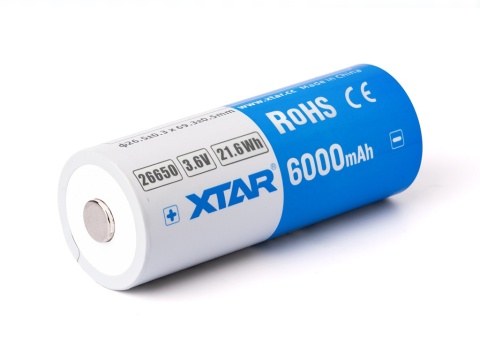 Xtar Akumulator 26650 6000mAh 3,6V - 3,7V zabezpieczony ( PCB )
