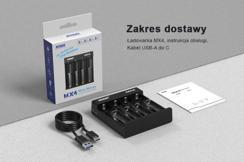 Xtar MX4 ładowarka do akumulatorów Ni-MH, LiFePo4, Li-Ion Xtar MX4 ładowarka do akumulatorów Ni-MH, LiFePo4, Li-Ion