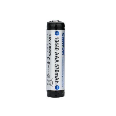 Keeppower Akumulator 10440 570mAh 3,6V - 3,7V zabezpieczony ( PCB /BMS)