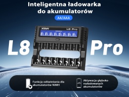XTAR L8 Pro Ładowarka do akumulatorów AA/AAA Li-Ion 1,5V i Ni-MH 1,2V